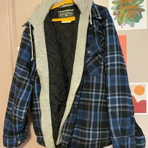 Field & Stream Quilted Flannel Coat with Hood